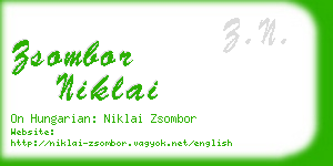 zsombor niklai business card